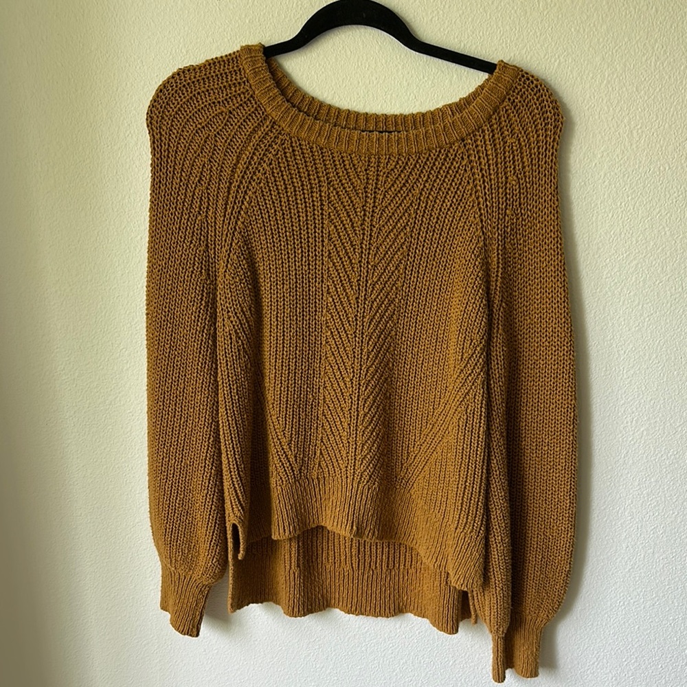 Cozy Mustard Knit Sweater